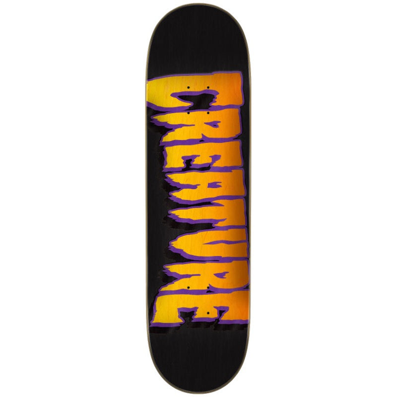 Creature Logo Outline Stumps Deck - orange purple 8.5