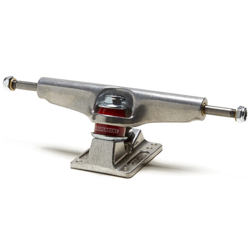 A single Independent skateboard truck against a white background