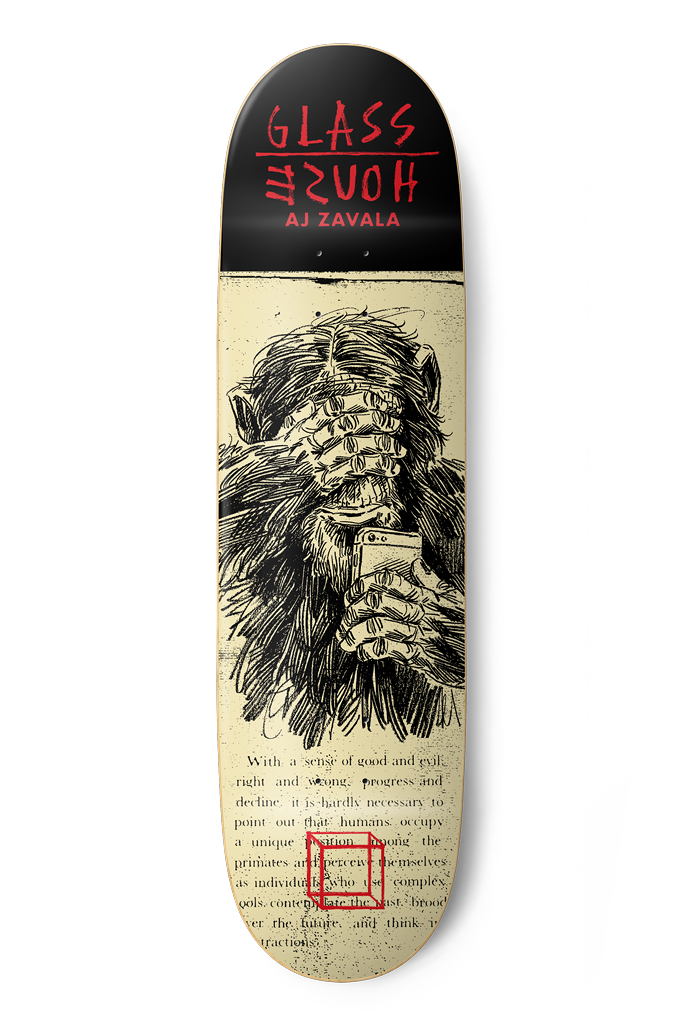 Glasshouse Skateboards ZAVALA - SEE NO EVIL 8.5 Deck