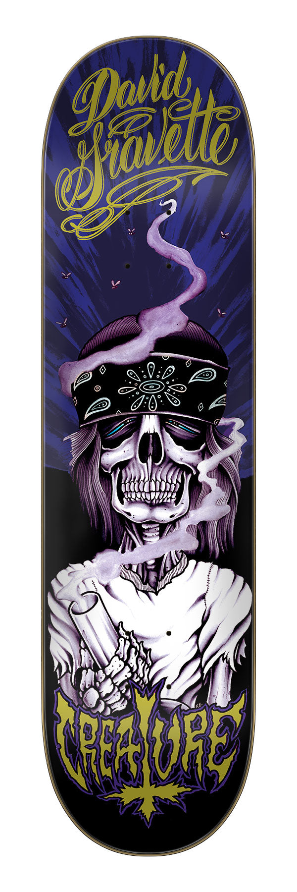 Creature Gravette Hippie Skull 20th Pro 8.3in x 32.2in Skateboard deck