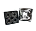 Eight skateboard bearings in a black box with Spitfire logo on a white background