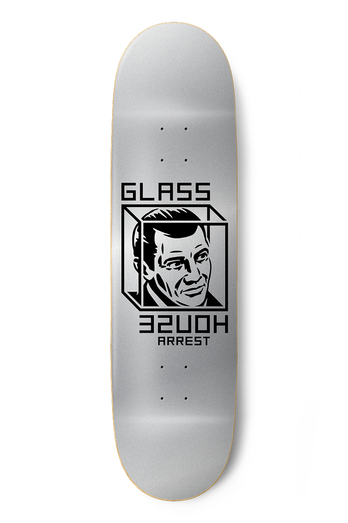Glasshouse Skateboards HOUSE ARREST - SILVER 8.5 Deck